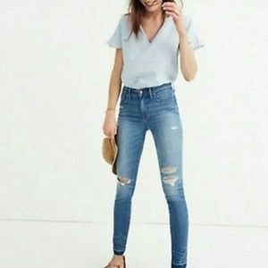 Madewell High Riser Skinny Distressed
